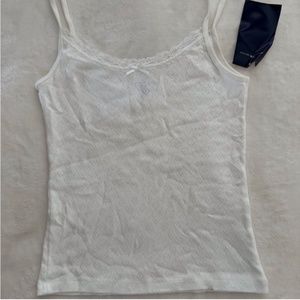 Brandy Melville white heart singlet